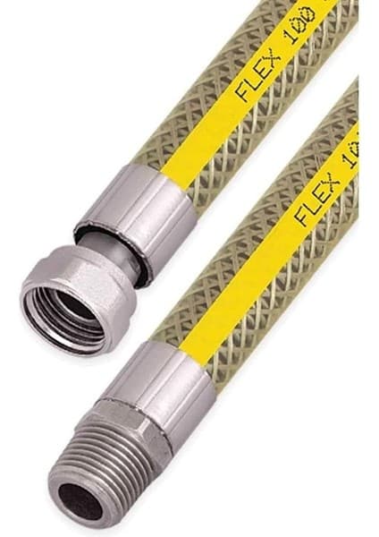 Aiwa Ocak Fırın Doğalgaz Bağlantı Fleksi Hortum - Extra Korumalı, 2 Metre