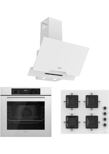 Ferre Flowart Serisi (QBL63CB SS206 D064) Ankastre Set