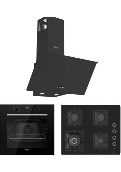 Ferre Flowart Serisi (QBL63CS SC405 D086) Ankastre Set