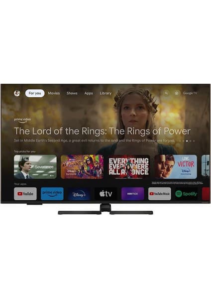 Grundig 55GQ950A 55 İnç 139 cm 4K UHD Google Smart QLED TV, Dahili Uydu Alıcılı