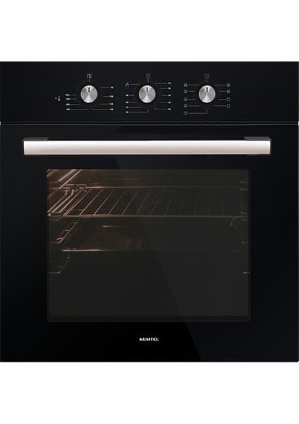 Kumtel Turbo Fanlı Piliç Çevirmeli Siyah Ankastre Fırın 9 Program B66-SGF2(MT)