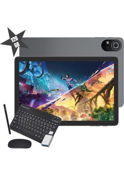 MegaSepet Silver 10.1" IPS Ekran 6GB/128GB Tablet Pc