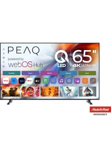 Peaq 65Q90 PTV65WQU-3025A 65'' 164 Ekran Uydu Alıcılı 4K Ultra HD webOS QLED TV