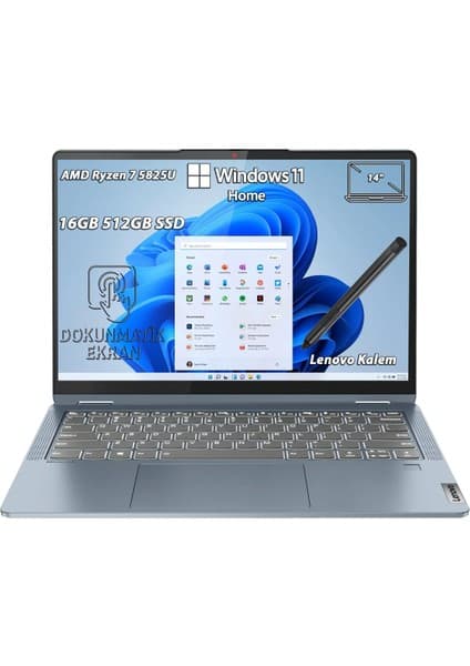 Lenovo IdeaPad Flex 5 14ABR8 AMD Ryzen 7 5825U 16GB 512GB SSD 14\