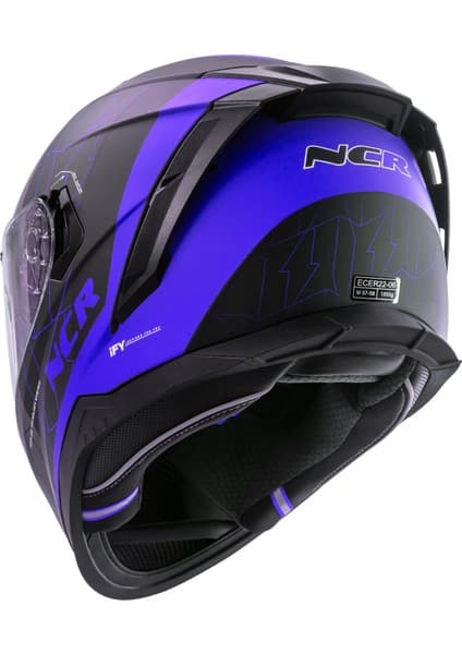 Emporium Ncr Stream Kapalı Kask Mavi Vizörlü (Ece-06) 8