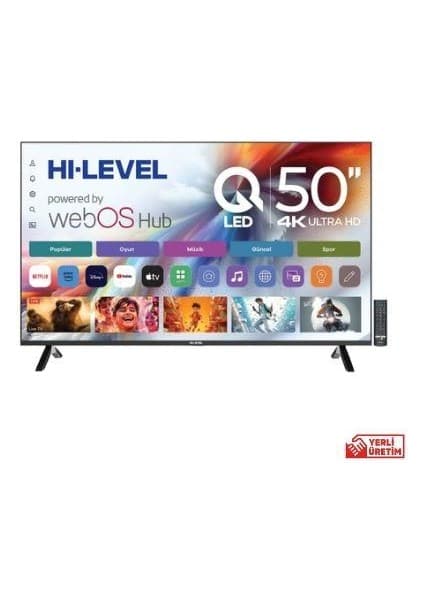 Hi-Level HL50QMN252 50" 127 Ekran Uydu Alıcılı 4K Ultra HD QLED webOS TV
