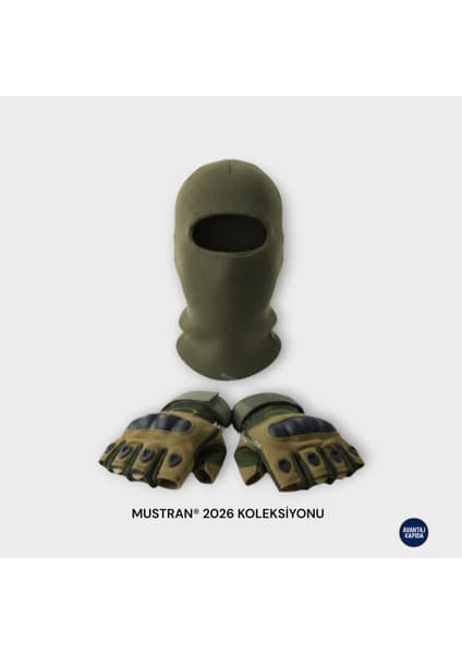 Mustran Suyutti Çift Kat Kışlık Kar Maskesi + Ithal Taktik Korumalı Motosiklet Outdoor Eldiven 2’li Set