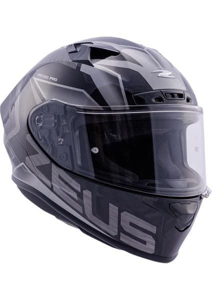 Zeus KASK/ZS-826 Pearl Black Bk3 Sılver 6