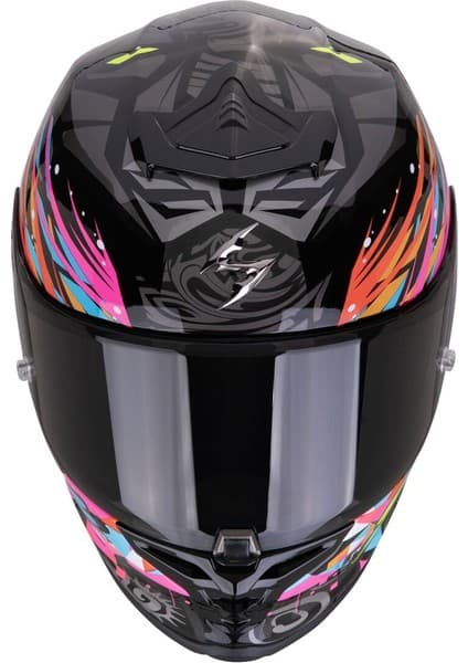 Scorpion Exo R1 Evo Iı Air Savage Spor Motosiklet Kaskı Siyah Mavi Pembe 7