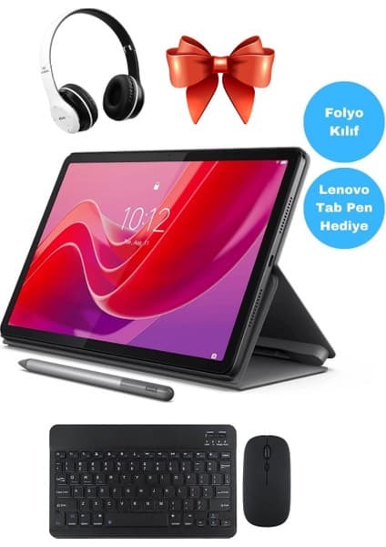 Lenovo Tab K11 gen2 4gb 128GB Depolama 11" Tablet+Kılıf+Kalem+Klavye+Mouse