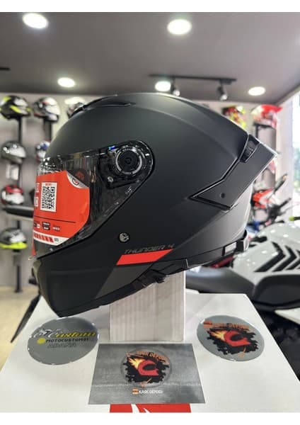 MT Helmets Thunder 4 Sv Mat Siyah Full Face Motosiklet Kaskı