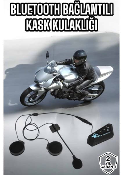 Tgzm Kask Kulaklığı Motosiklet Intercom Interkom Dinleme Konuşma Özellikli Su Geçir - TG0012-2REE0