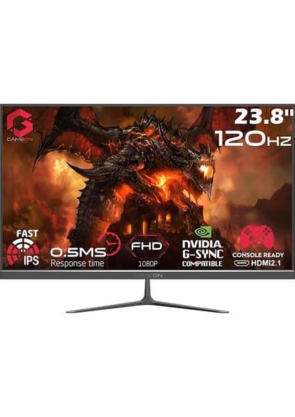 CetKing GOES24FHD120IPS 23.8" 120Hz 0.5ms Hızlı IPS FHD Oyuncu Monitörü (PS5 Destekli, Siyah)