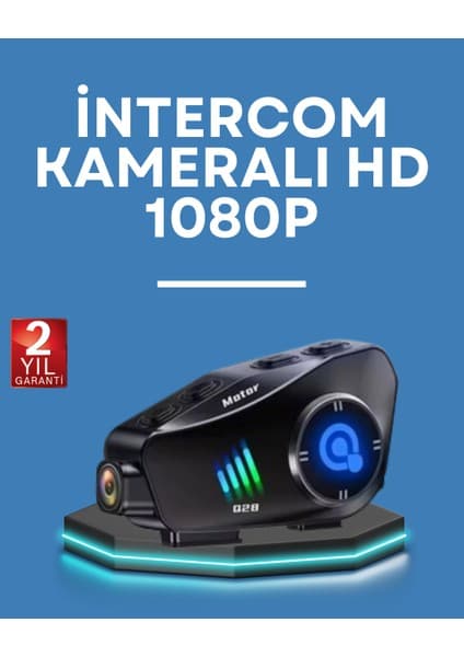 Bodrum Ekipman Q28 Kask Kulaklık 1080P Hd Kamera – Bluetooth 5.3 Su Geçirmez Gürültü Azaltma - ER001Y-53BB4