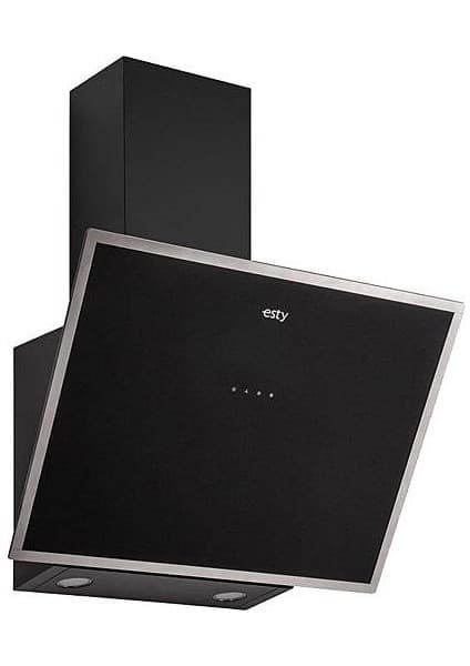 Esty 3473B6 60cm Siyah Cam Eğik Davlumbaz - Mutfakların Şıklığı
