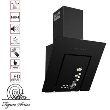 Termikel Lumex 6035 Papatya 60 Cm Dekoratif Yatay Cam Davlumbaz 2