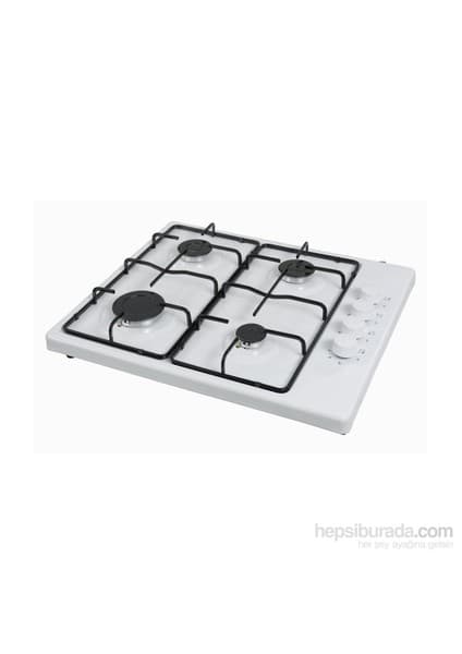Luxell LX-420 F Beyaz 4 Gözü Gazlı Setüstü Ocak-Doğalgaz