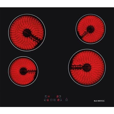 Kumtel Siyah Cam Vitroseramik / Dokunmatik Ankastre Set - 8 Programlı 3