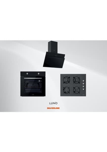 Luno Silverline Luno Ankastre Siyah Eco Set (L335B01 + L 3462B + F6501B02)