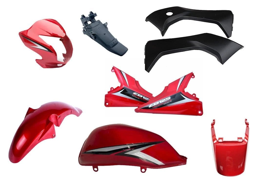 Honda Ace 125 Kırmızı Kaporta Seti - Resim 1