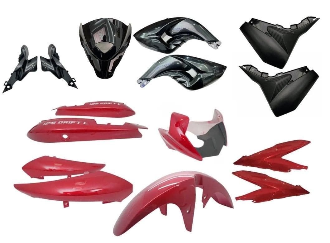 Mondial Drift 125 L Kaporta Seti Kırmızı - Resim 1