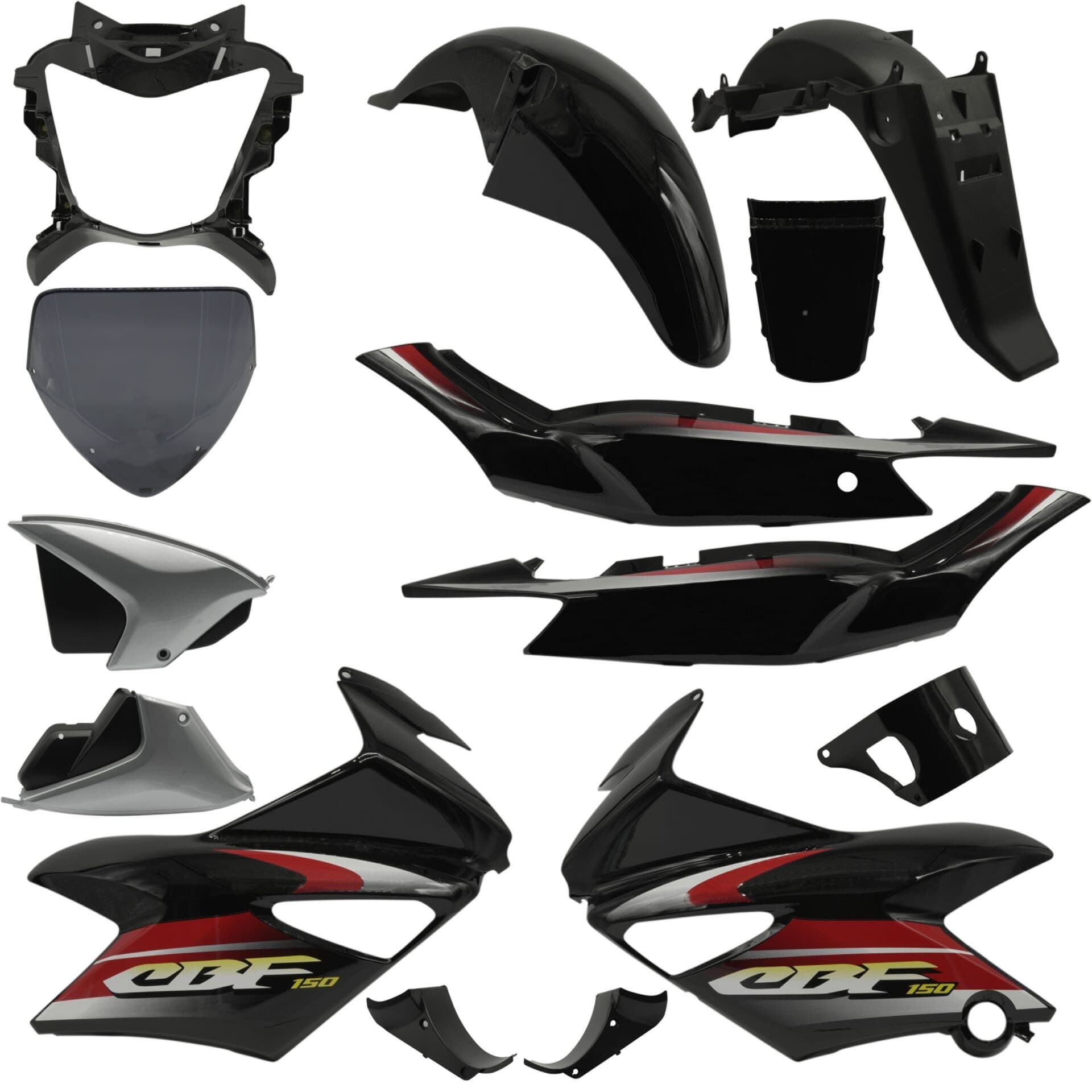 Honda CBF 150 Siyah Kaporta Seti - Resim 1