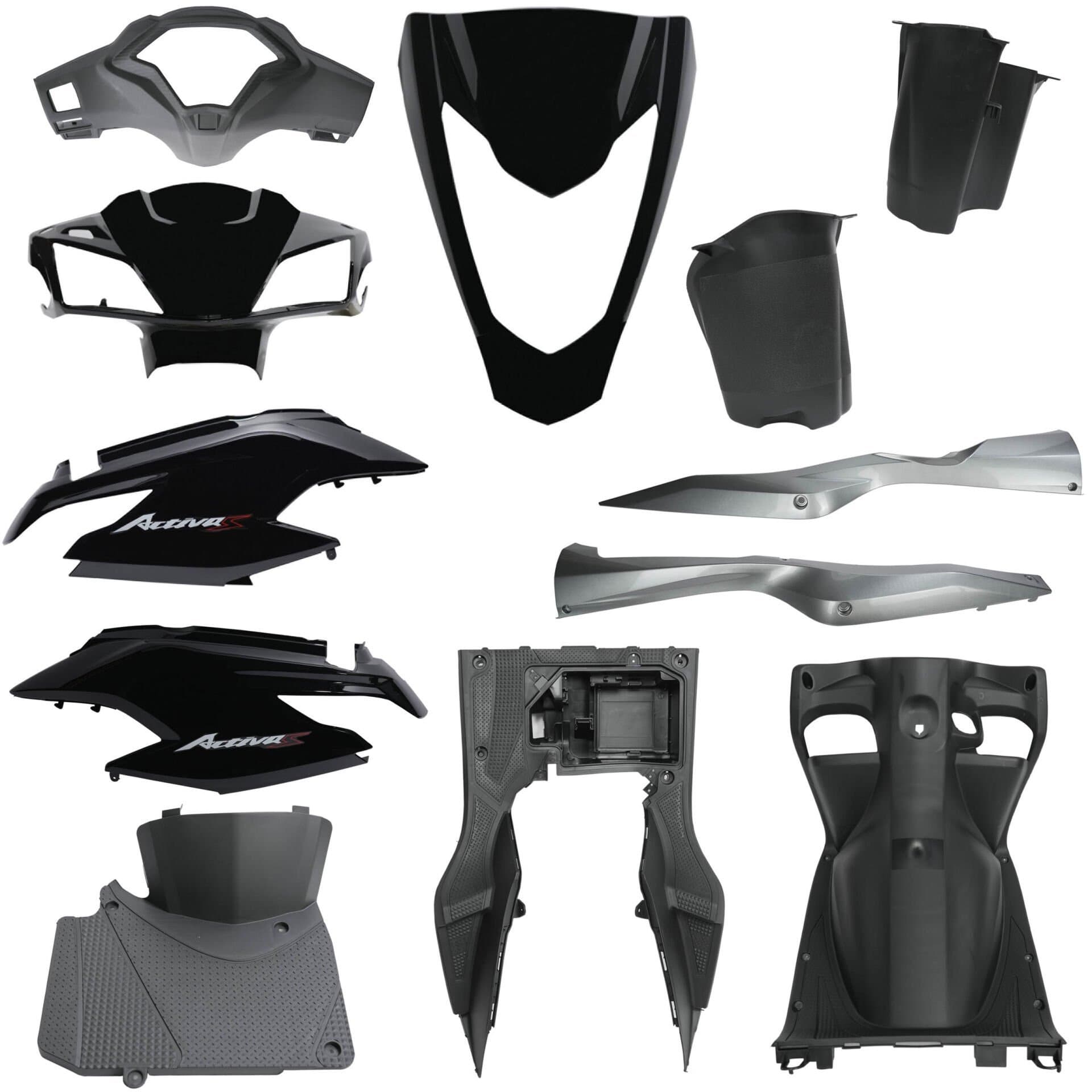 Honda Activa S Kaporta Seti Siyah (Yeni Model) - Resim 1