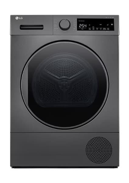 Lg RH80T2SP7RM Isı Pompalı Kurutucu, 8kg Kapasiteli, A++, Koyu Gümüş Renk