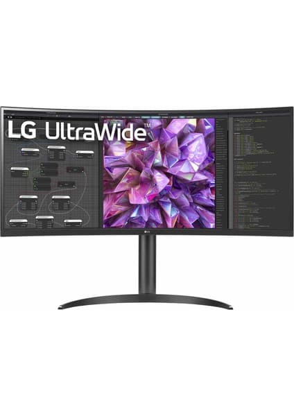LG 34" 5ms 60Hz (Hdmı+Dp+Type-C) 21:9 Kavisli Ultrawide Qhd (3440X1440) IPS Monitör 34WQ75C-B
