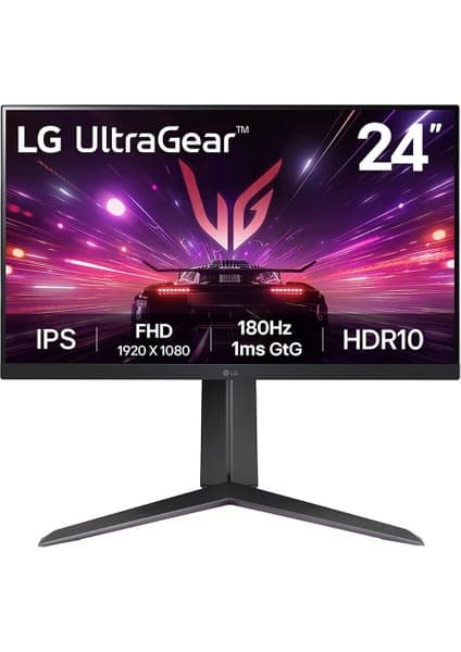 LG 24” Ultragear 24GS65F-B 1ms (Gtg) 180Hz (Hdmı+Display) Amd Freesync + G-Sync HDR10 IPS Panel Fhd Pivot Gaming Monitör