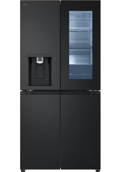 LG Instaview GC-G22FFQYJ Gardırop Tipi No Frost Buzdolabı | Yapay Zeka Destekli | 508 Litre | Mat Siyah