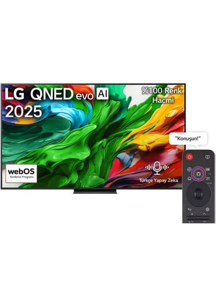 LG 65QNED86A 65'' 165 Ekran Uydu Alıcılı 4K Ultra HD Smart webOS QNED TV