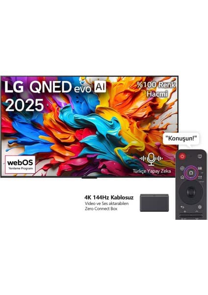LG 75QNED9MA6B 75'' 191 Ekran Uydu Alıcılı 4K Ultra HD webOS QNED Evo TV