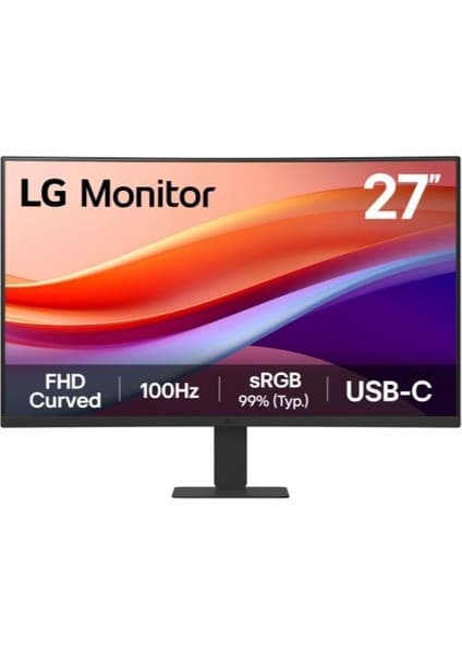 LG 27U421A-B 27 inç 100Hz 5ms USB-C Curved FHD Monitör