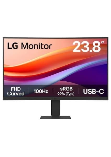 LG 24U421A-B 23.8'' 100Hz 5ms FHD Curved USB-C Oyuncu Monitörü